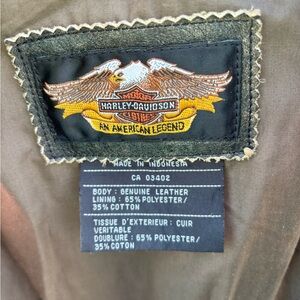 Vintage Harley Davidson Leather Vest